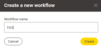 new workflow