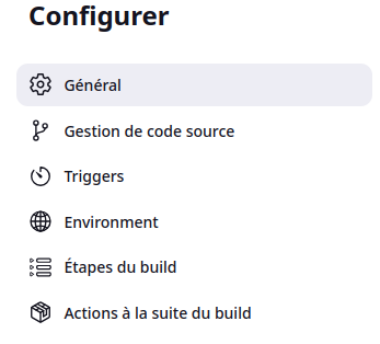 menu projet